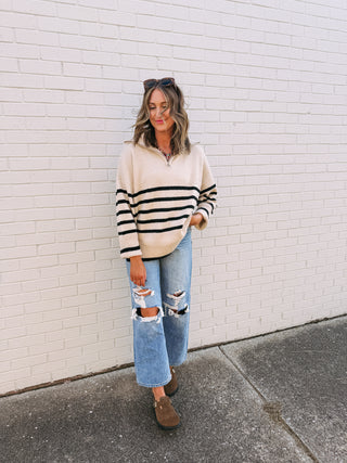 notebook stripe sweater