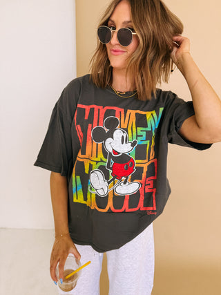 gradient mickey oversized graphic tee.