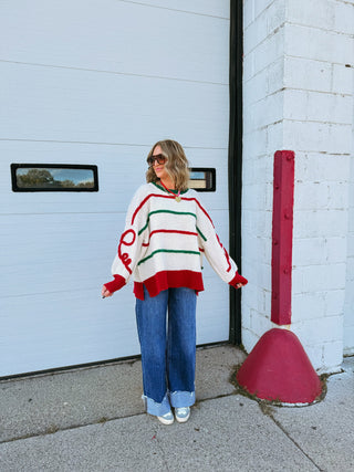 curling ribbon sweater
