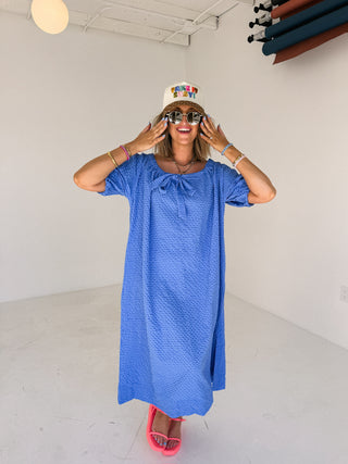 blowin bubbles maxi dress