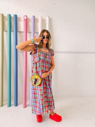 good directions plaid midi dress