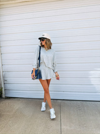 pearly girly top - grey