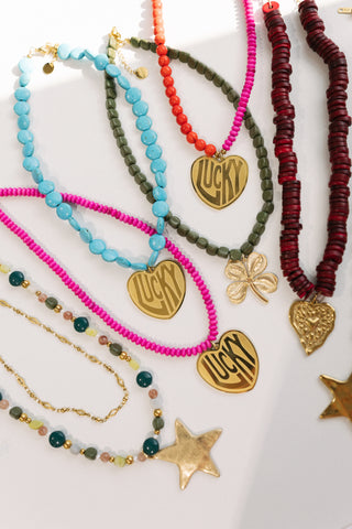 beljoy | lucky in love stone necklace - turquoise