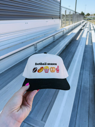 ETTA OG | football season icons trucker hat - cream / black