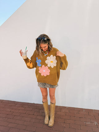 sweet flower sweater