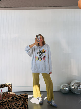 ETTA OG | doing my best star sweatshirt - ash