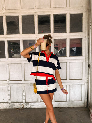sparks fly collared top
