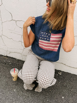 springsteen denim top