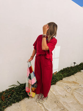 red wine two piece set