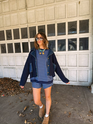 blue jean baby sweater jacket