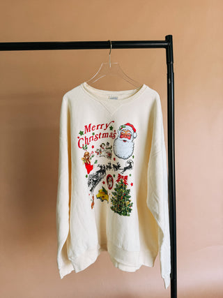 ETTA OG | santa's sleigh sweatshirt - ivory