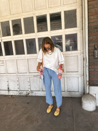innocent eyelet top
