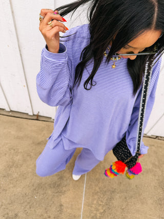 feeling fuzzy oversized top - purple