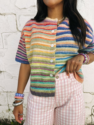rainbowland short sleeve cardigan