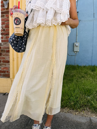 afterglow lace maxi skirt