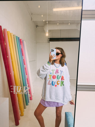 ETTA OG | try your luck sweatshirt - ash