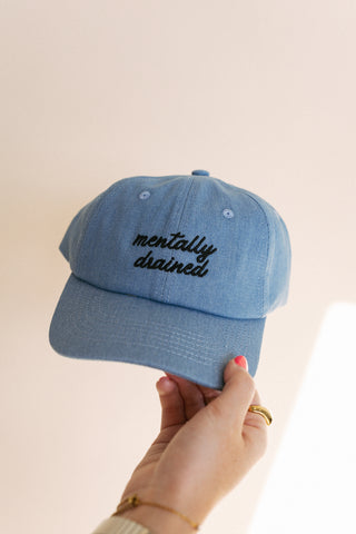 ETTA OG | mentally drained dad cap - denim