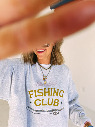 ETTA OG | fishing club sweatshirt - ash