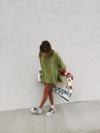 tennis court two piece set - green
