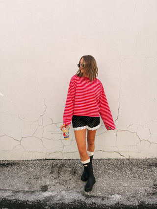 first kiss striped top