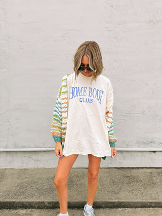ETTA OG | homebody club tee - ivory / blue
