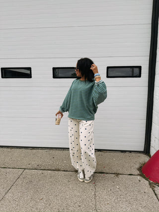 paint it polka dot barrel jeans - blue