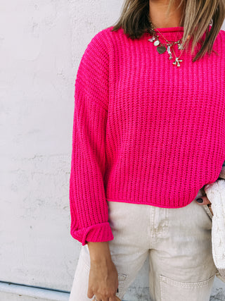 raspberry romance sweater