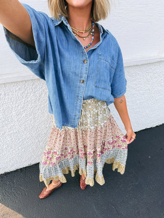 down under denim top