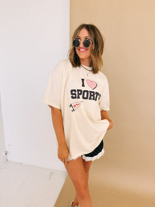 ETTA OG | i ♡ sports graphic tee - ivory