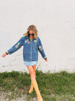 aida denim button down