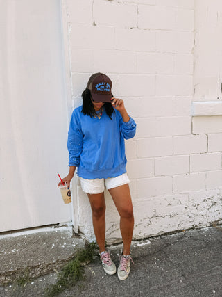 wake up pearl sweatshirt - blue