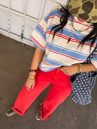 skipper boxy stripe tee