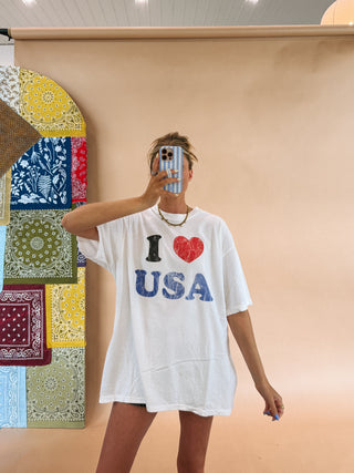 ETTA OG | I love USA graphic tee - white