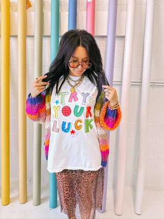 ETTA OG | try your luck graphic tee - white