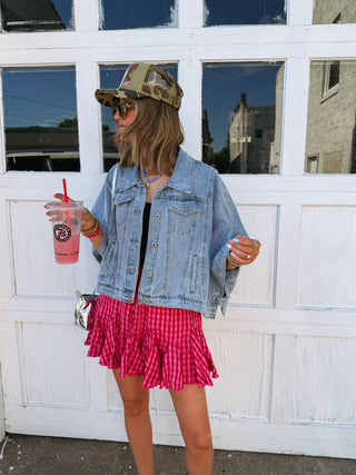 carried away denim cape jacket
