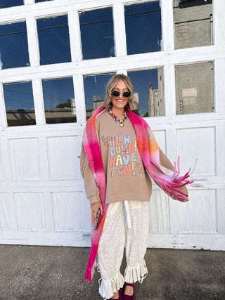 ETTA OG | slow down have fun embroidered sweatshirt - PREORDER (ships 11.9)