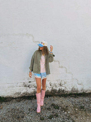 carousel stripe tee