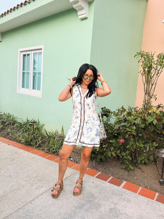 isla seashell button dress
