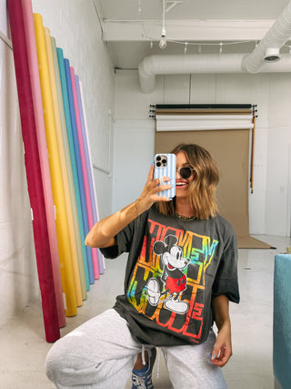 gradient mickey oversized graphic tee.