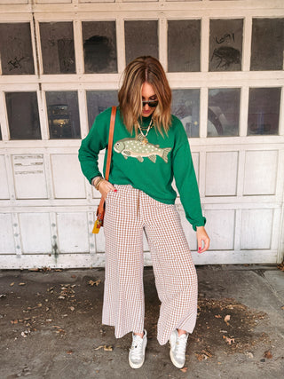 on the hook sweater - green