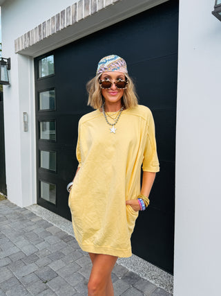 DAVI & DANI | oversized tshirt dress - butter milk