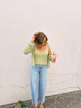 pining after you knit top + cardi