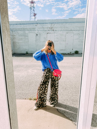 red flag leopard pants