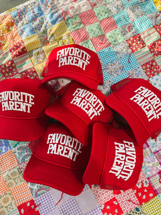 ETTA OG | favorite parent trucker hat - red