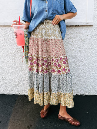 stevie floral maxi skirt