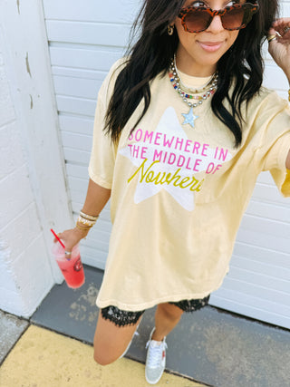 ETTA OG | middle of nowhere graphic tee - butter yellow