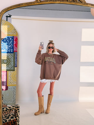 ETTA OG | mother like the wild west sweatshirt - brown