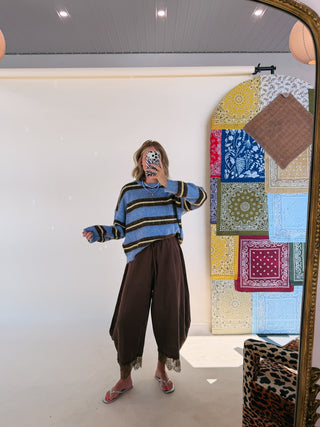 boho bloomer pants - brown