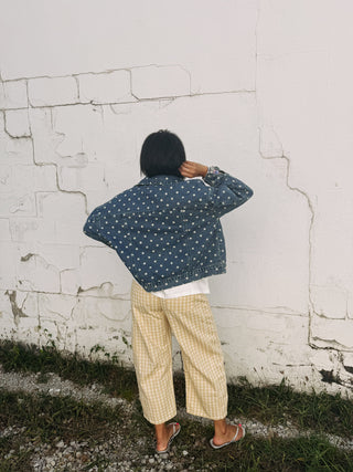 dipped in dots denim jacket