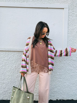 cleo stripe cardigan